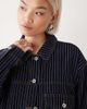 Collusion COLLUSION denim jacket in blue stripe - part of a set-Navy - 3