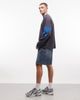 Collusion COLLUSION denim mid rise shorts in mid blue - 3