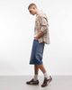Collusion COLLUSION denim skater jorts in mid blue - 3