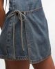 Collusion COLLUSION denim wrap dress in mid wash-Blue - 4