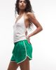 Collusion COLLUSION dolphin hem runner shorts in green - 2