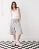 Collusion COLLUSION double waistband longline sweat shorts in gray heather-White - 1