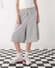 Collusion COLLUSION double waistband longline sweat shorts in gray heather-White - 2