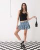 Collusion COLLUSION dropped waist plaid mini skirt in blue-Multi - 1