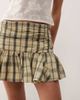Collusion COLLUSION dropped waist plaid mini skirt in buttermilk-Yellow - 1