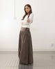 Collusion COLLUSION dropped waist printed maxi skirt in gray plaid - 1