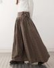 Collusion COLLUSION dropped waist printed maxi skirt in gray plaid - 2