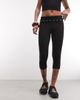 Collusion COLLUSION eyelet detail capris in black - 3