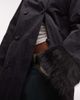 Collusion COLLUSION faux fur hooded trench coat in black - 4