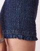 Collusion COLLUSION festival denim shirred booty shorts in blue - part of a set - 3