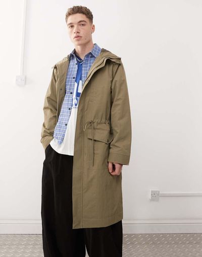 Collusion COLLUSION festival parka jacket in khaki-Green