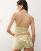 Collusion COLLUSION festival sequin cross over halter top in yellow - part of a set-Silver - 4