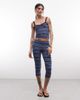 Collusion COLLUSION fitted capris in blue striped print - part of a set - 1