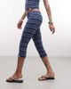 Collusion COLLUSION fitted capris in blue striped print - part of a set - 2