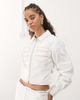 Collusion COLLUSION fitted denim jacket in ecru-Neutral - 1