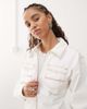 Collusion COLLUSION fitted denim jacket in ecru-Neutral - 3