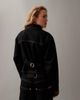 Collusion COLLUSION fitted jacket with orange contrast cuffs in dark blue-Navy - 4