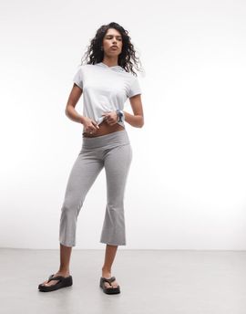 Collusion COLLUSION flared capri in gray heather