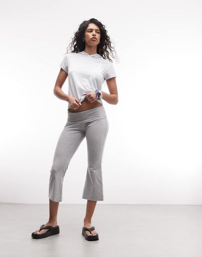 Collusion COLLUSION flared capri in gray heather