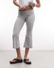 Collusion COLLUSION flared capri in gray heather - 4