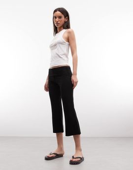 Collusion COLLUSION flared capri leggings in black