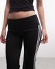 Collusion COLLUSION flared capri leggings in black with sporty stripe - 3