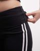 Collusion COLLUSION flared capri leggings in black with sporty stripe - 4