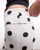 Collusion COLLUSION flared fold-over capri in white polka dot - 4