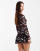 Collusion COLLUSION flippy micro mini skirt in red camo-Multi - 3