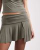 Collusion COLLUSION flippy mini skort in khaki-Gray - 3