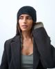 Collusion COLLUSION fluffy beanie in black - 1