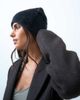 Collusion COLLUSION fluffy beanie in black - 3