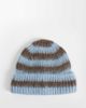 Collusion COLLUSION fluffy fisherman beanie in blue stripe - 1