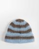 Collusion COLLUSION fluffy fisherman beanie in blue stripe - 3