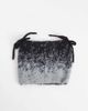 Collusion COLLUSION fluffy knit ear beanie with bow details in black & gray ombre - 1