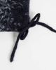 Collusion COLLUSION fluffy knit ear beanie with bow details in black & gray ombre - 3