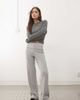 Collusion COLLUSION foldover waist ribbed flare yoga pants in gray heather - 1
