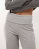 Collusion COLLUSION foldover waist ribbed flare yoga pants in gray heather - 4