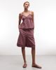 Collusion COLLUSION frill detail jorts in pink gingham - 1