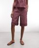 Collusion COLLUSION frill detail jorts in pink gingham - 2