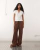 Collusion COLLUSION frill detailing short sleeve blouse in white - 3
