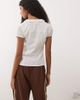 Collusion COLLUSION frill detailing short sleeve blouse in white - 4