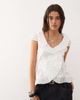 Collusion COLLUSION frill front blouse in white - 1