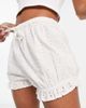 Collusion COLLUSION frill shorts in white - 3