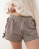 Collusion COLLUSION frill side shorts in gingham-Black - 4
