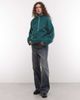 Collusion COLLUSION full zip fleece borg jacket in green - 3