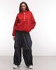 Collusion COLLUSION full zip fleece borg jacket in red - 2