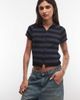 Collusion COLLUSION funnel neck knit cardigan in blue striped print - 1