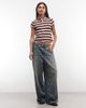 Collusion COLLUSION funnel neck striped cardigan in pink and brown - 2