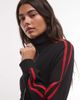 Collusion COLLUSION funnel neck zip through track top in black set - 3